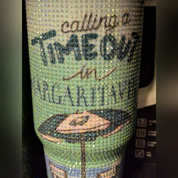 Philadelphia Eagles Margaritaville Bling Tumbler with Straw 40 Oz - Picture 2 of 8